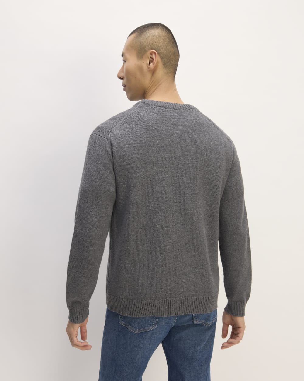 The Classic Sweater in Everyday Cotton | Heathered Charcoal - Image 6