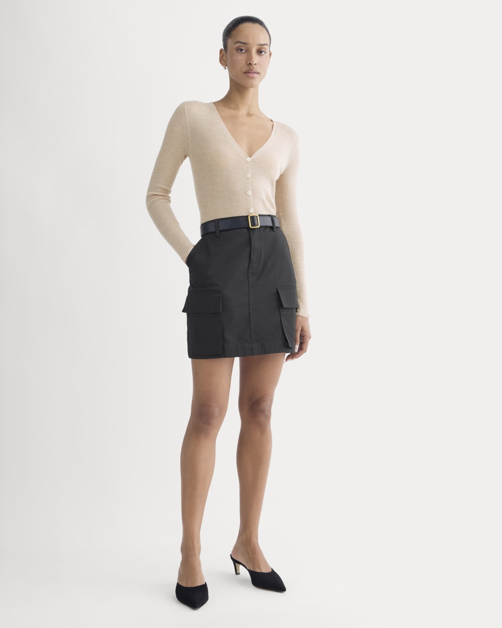 The Cardigan in Ultrasoft Merino | Pale Blush - Image 3