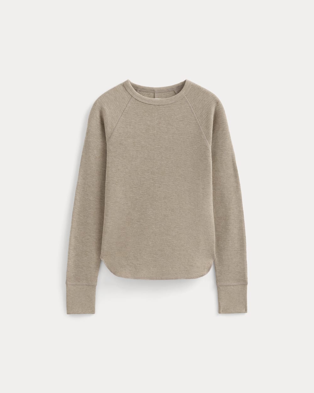 Slim-Fit Crew in Cozy Waffle | Heathered Oatmeal - Image 2