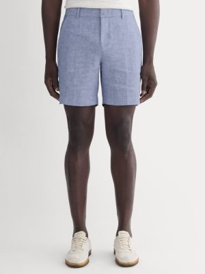 The 7 Linen Trouser Short | Chambray