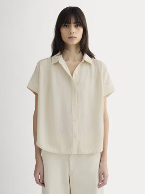 The Square Shirt in SoftLuxe | Sandshell
