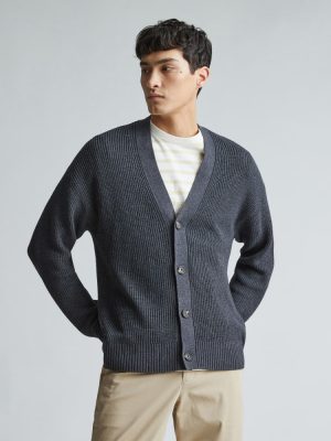 The No-Sweat Ribbed Cardigan | Heather Ash