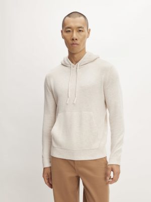 The Felted Merino Hoodie | Heathered Oat