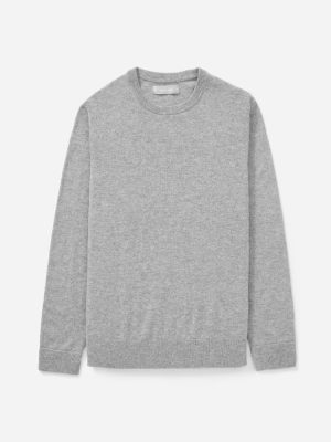 The Grade-A Cashmere Crew |  Heathered Grey
