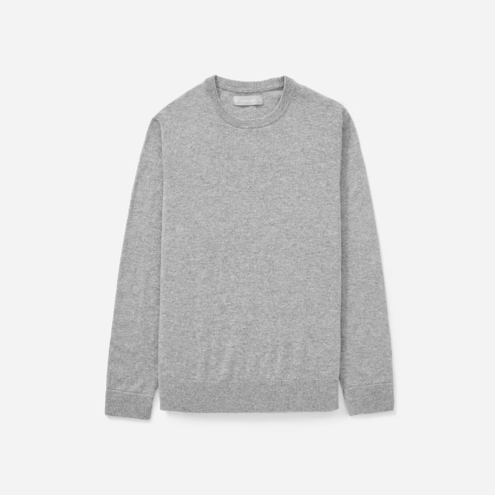 The Grade-A Cashmere Crew | Heathered Grey