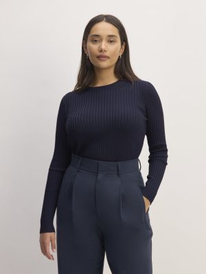 The Viscose Knit Crew | Navy