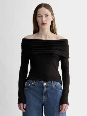 The Off-the-Shoulder Top in Butterluxe | Black