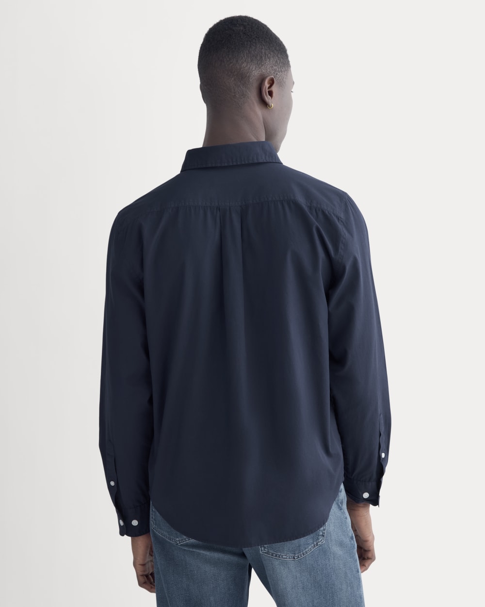 Washed Poplin Shirt | Navy - Image 5