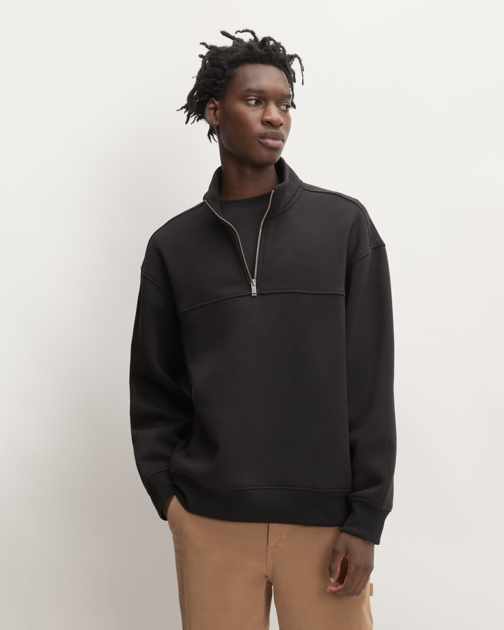 The ReTrack Fleece Half-Zip | Black