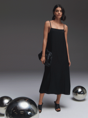 The Japanese GoWeave?  Slip Dress | Black