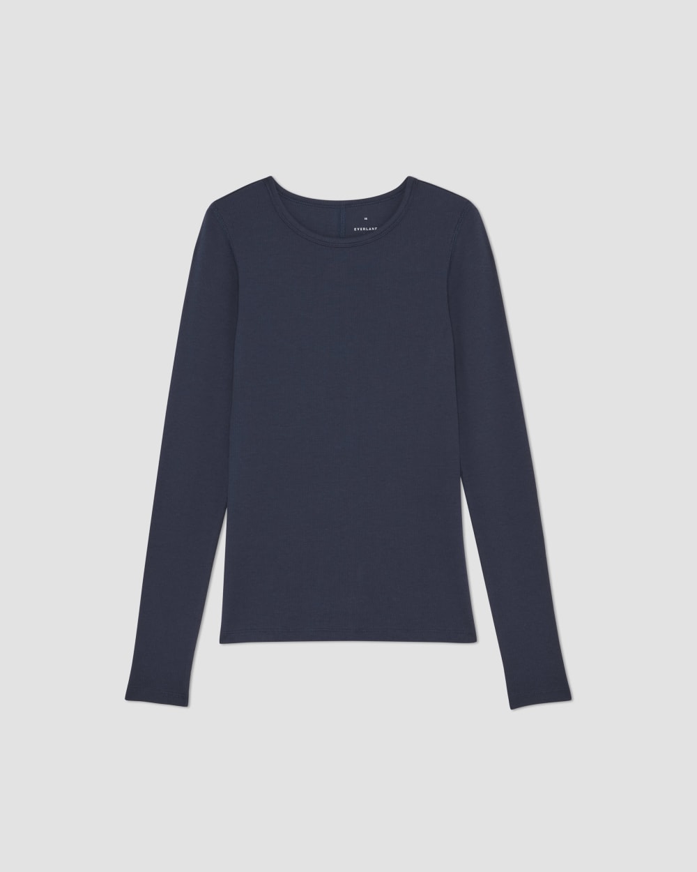 The Luxe Rib Long-Sleeve Crew | Navy - Image 2