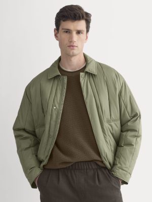 ReNew Vertical-Quilted Jacket | Lichen Green