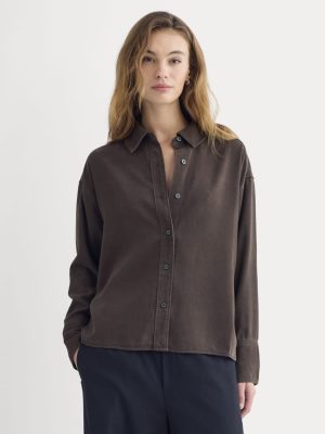 Boxy Shirt in Buttersoft | Coffee Bean