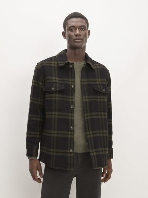 The ReWool? Oversized Shirt Jacket | Black / Olive