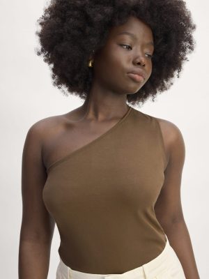 The Form One-Shoulder Tank | Cocoa