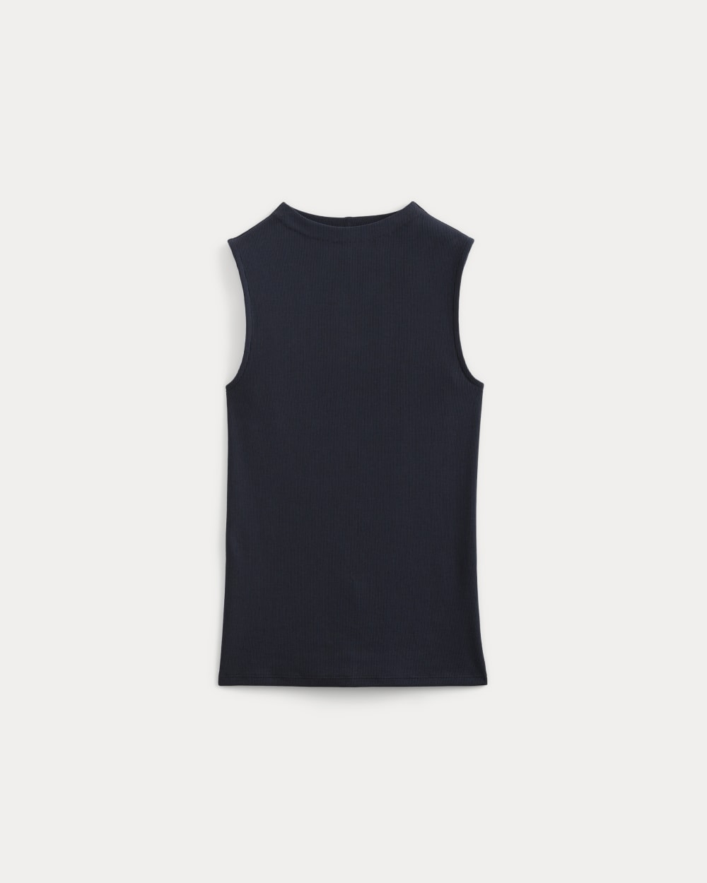 The Luxe Rib Funnel-Neck Tank | Navy - Image 2