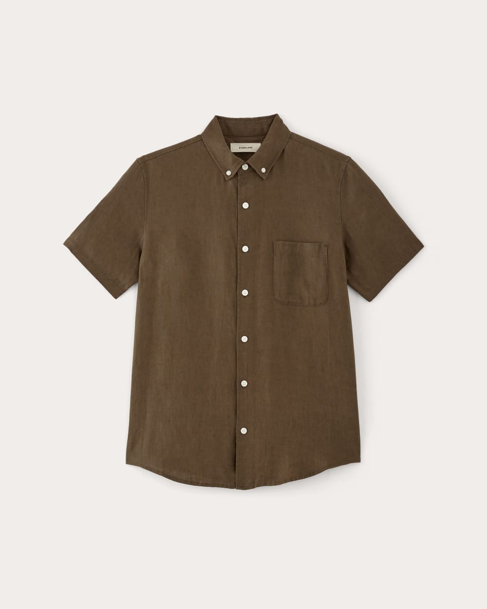 The Classic Short-Sleeve Shirt in Linen | Cocoa - Image 2