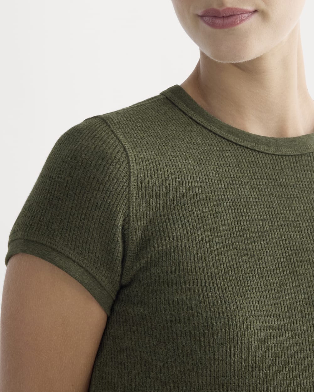 Shrunken Tee in Cozy Waffle | Heather Beech - Image 4