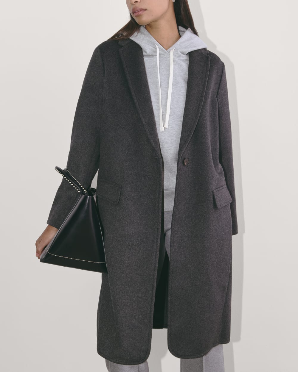 The Topcoat in Wool | Dark Charcoal Melange - Image 5