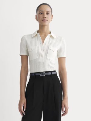 The Cozy Rib Polo | Bone