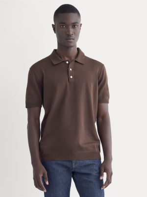 No-Sweat Polo | Dark Mahogany