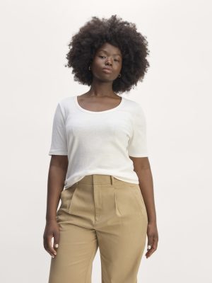 The Vintage Rib Scoop-Neck Top | Bone