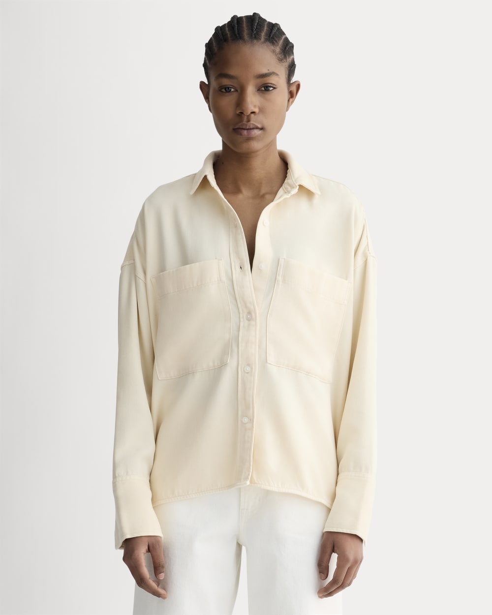 The Boxy Overshirt in Buttersoft | Parchment