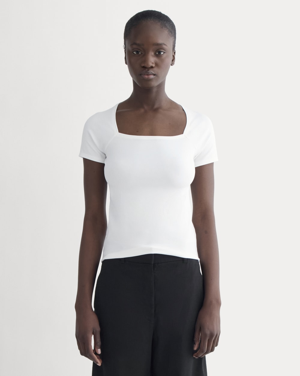 The Form Square-Neck Top | White