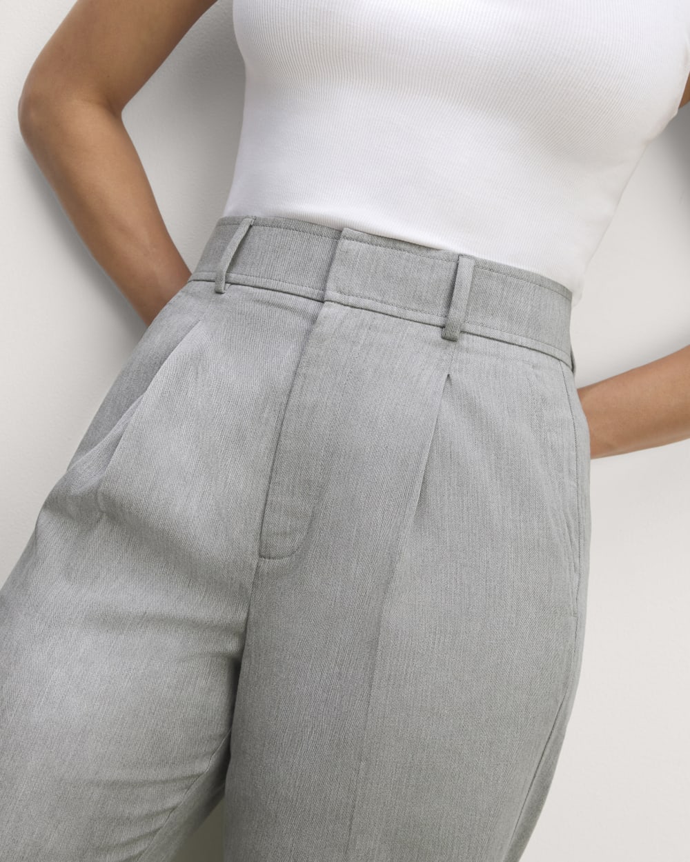 The Draper Tapered Pant in Buttersmooth | Heather Steel - Image 4