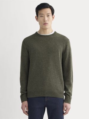 The Cashmere Crew | Heathered Army Green