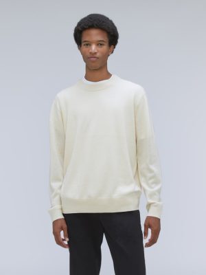 The Merino-Blend Crewneck Sweater | Off White