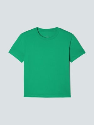 The Box-Cut Tee in Essential Cotton | Bright Jade | No Pocket