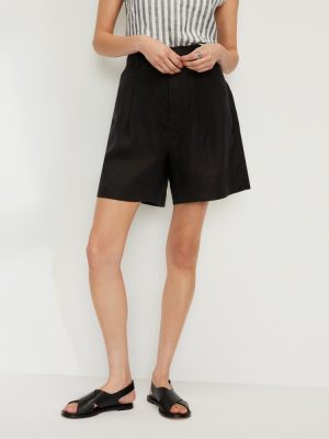 The Linen Way-High® Drape Short | Black