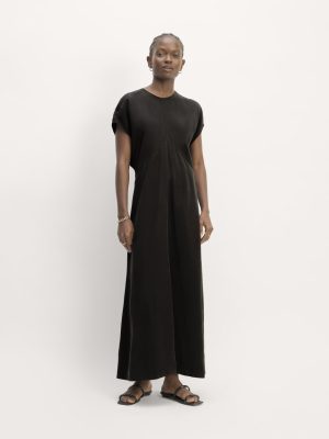 The TENCEL? Short-Sleeve Midi Dress | Black