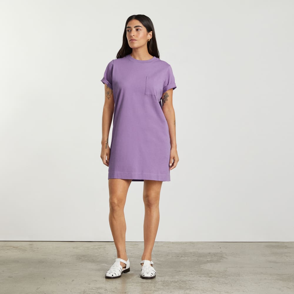The Organic Cotton Weekend Tee Dress | Dark Orchid - Image 5