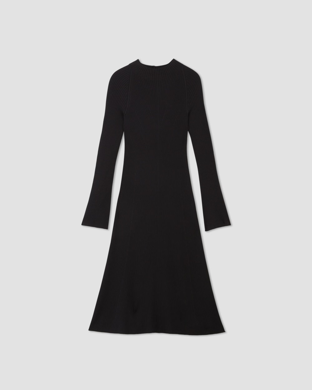 The Ribbed Mock Neck Midi Dress | Black - Image 2
