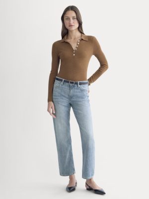 Low-Rise Straight Jean | Tungsten Scratch