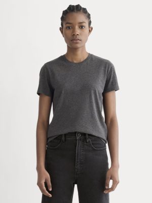 The Slim Crew in Essential Cotton | Heathered Soot