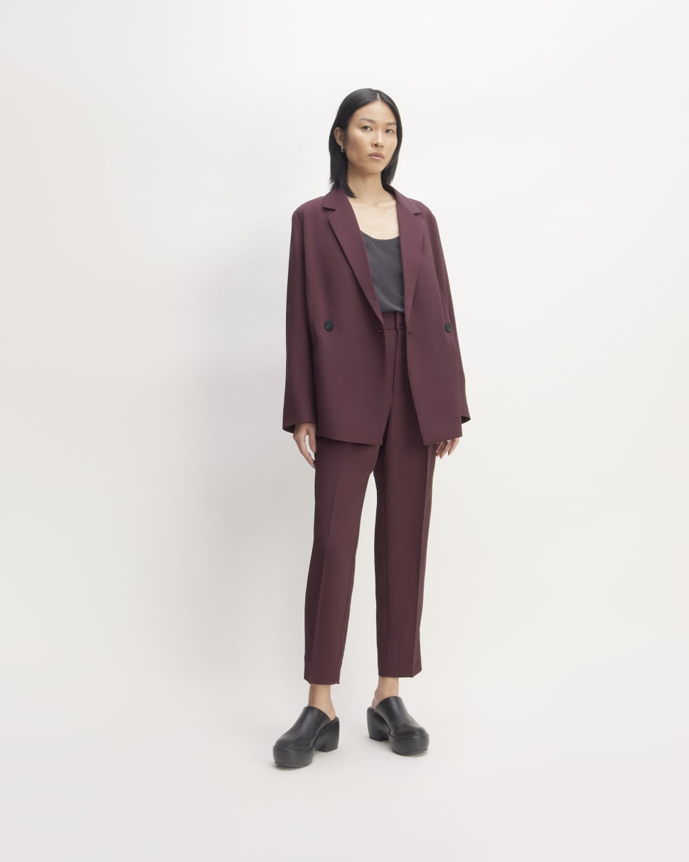 The Drapey Blazer | Burgundy - Image 3