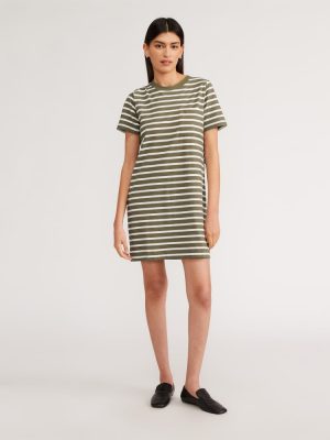 The Organic Cotton Weekend Tee Dress | Kalamata / Canvas Tan