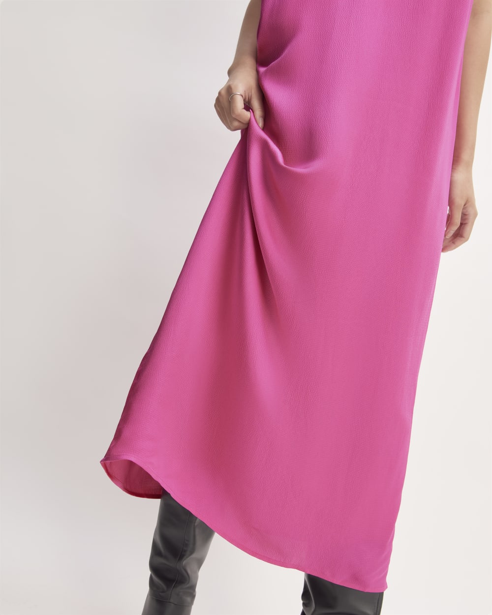 The Satin Racerback Slip Dress | Fuchsia Pink - Image 5