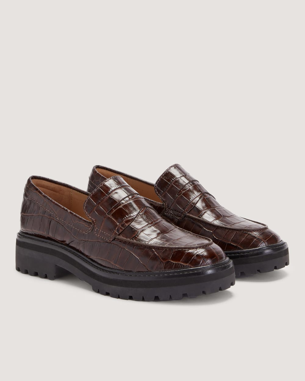 The Lug Loafer | Brown Crocodile - Image 2