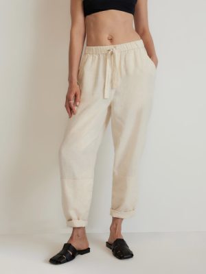 The Linen Pull-On Barrel Pant | Canvas