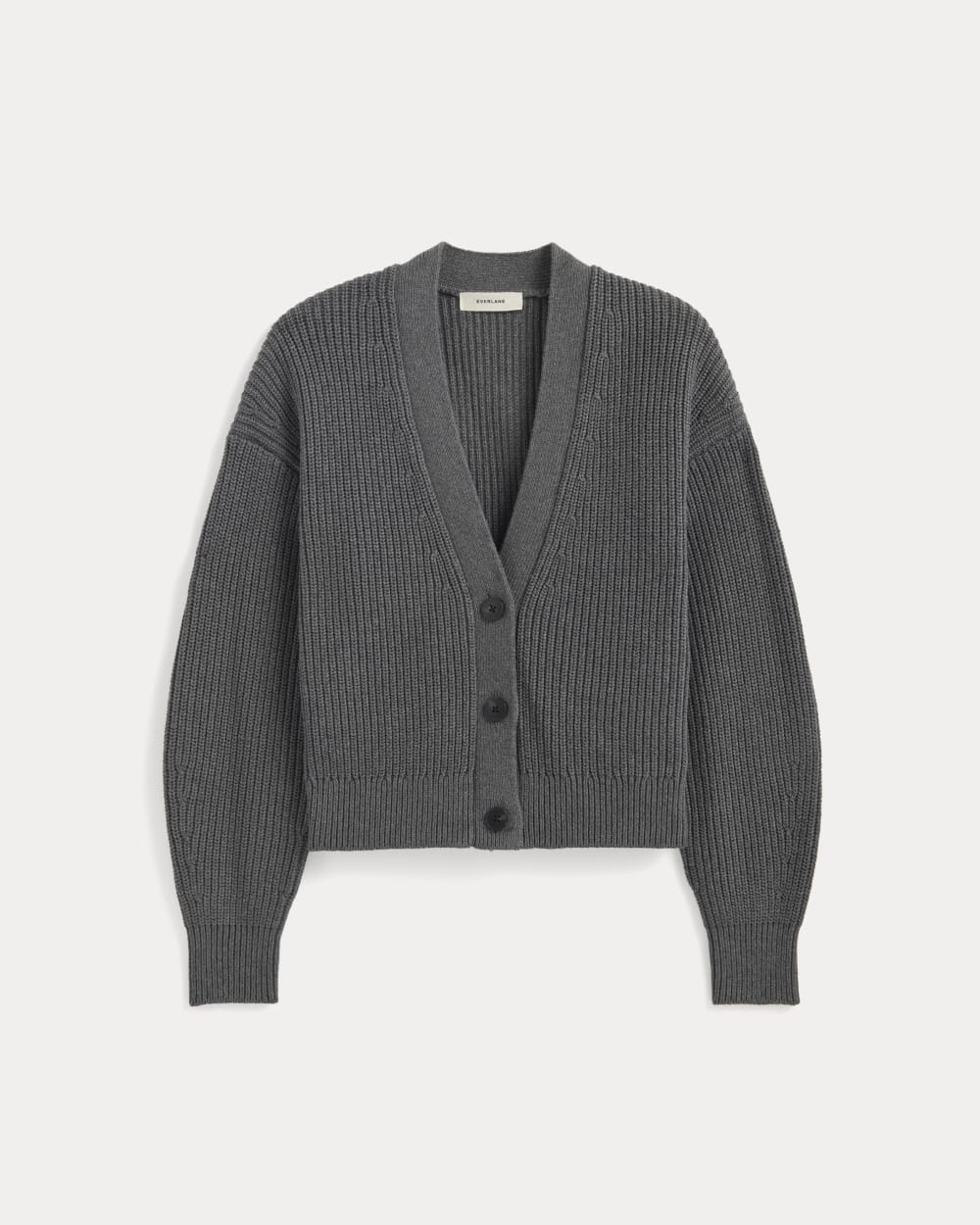 The Boxy Cardigan in Everyday Cotton | Heathered Charcoal - Image 2