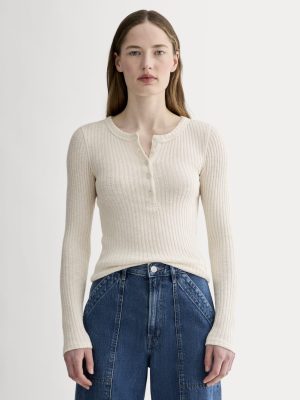 The Cozy Rib Henley | Bone