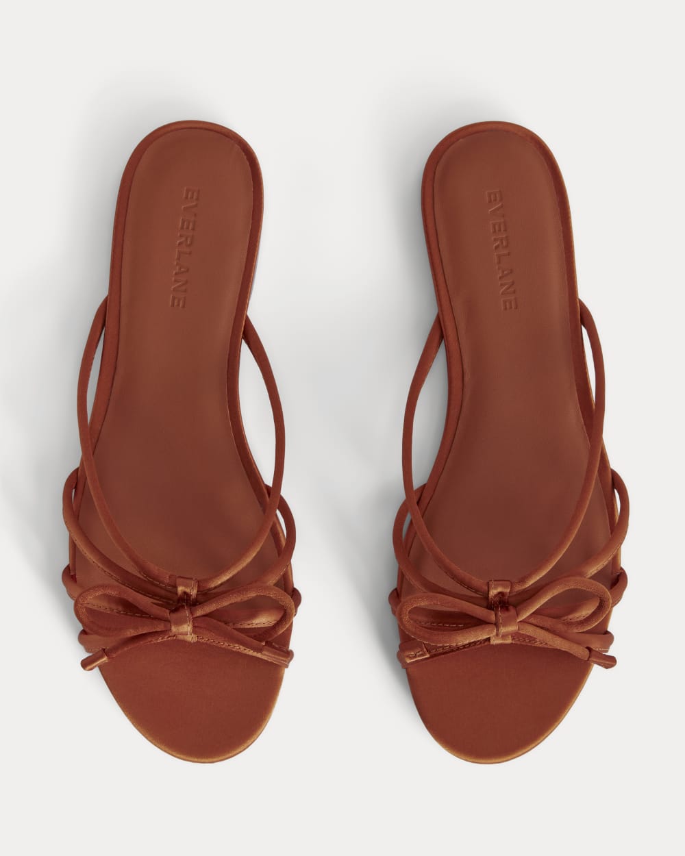 The Bow Sandal | Deep Amber Satin - Image 2