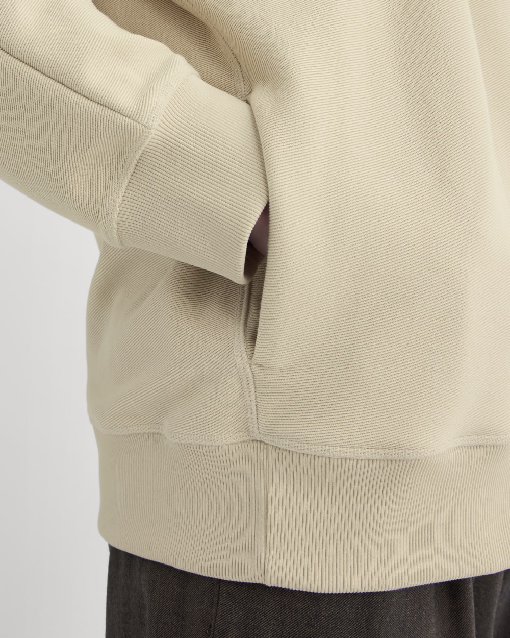 Twill Terry Jacquard Hoodie | Peyote - Image 4