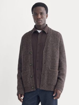 The Cloud Relaxed Cardigan | Heathered Burgundy