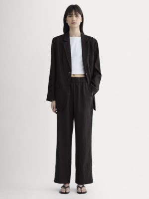 The Linen Easy Pant | Black