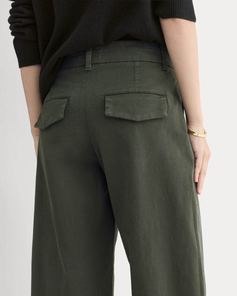 Cotton Twill Chino | Dark Green - Image 5